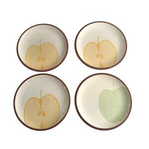 Denby England set of 4 juice fruits plates